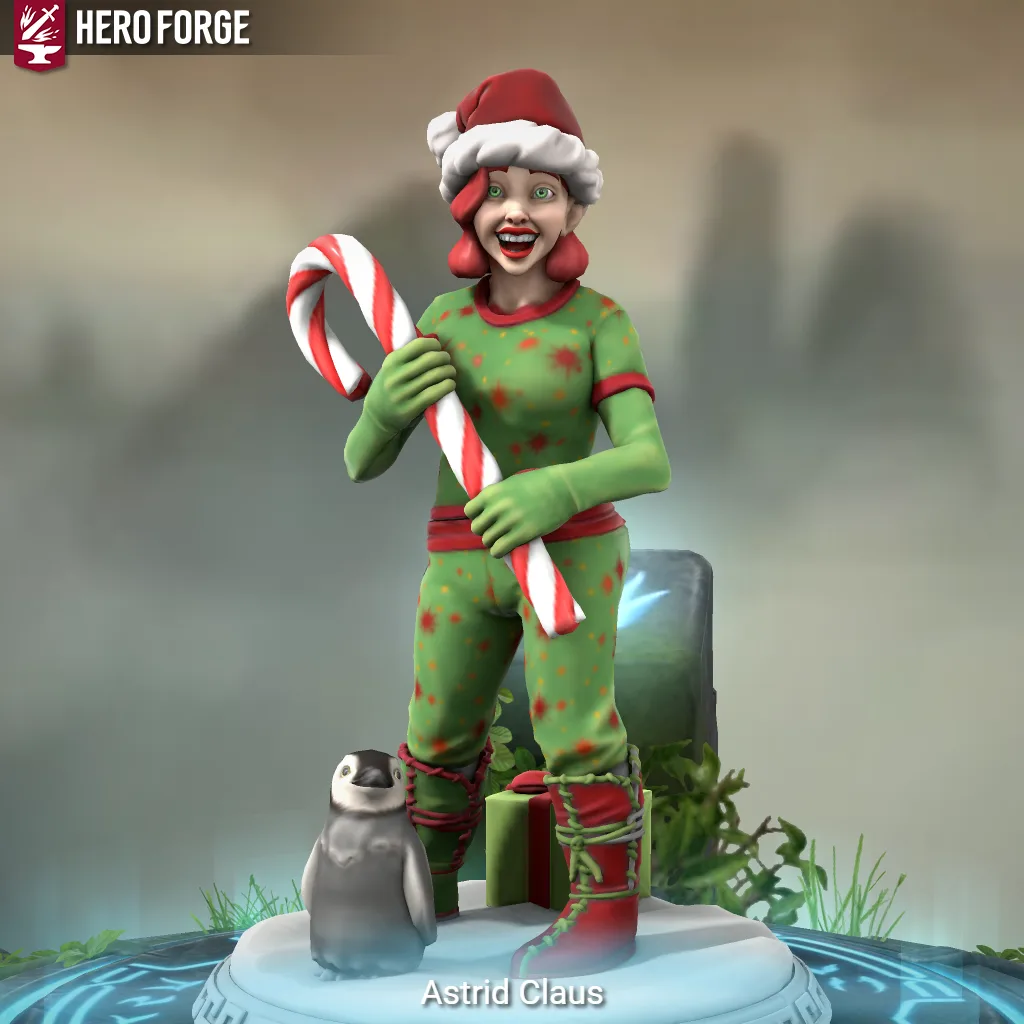 Check Out My Christmas Creations on HeroForge, Featuring My Original Characters