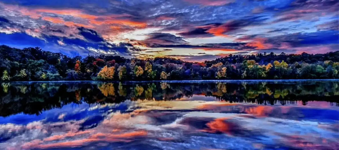 Capturing the beauty of a stunning sunset.