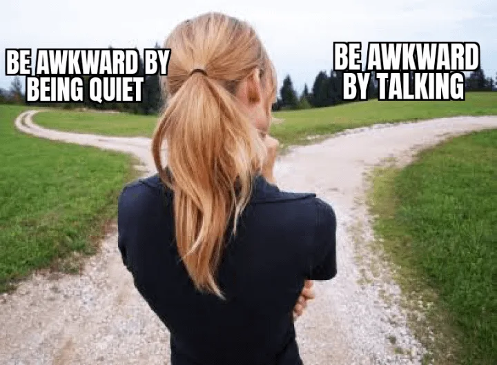 A person with blonde hair in a ponytail stands at a fork in a gravel path, facing two choices. Text overlaid on the left…