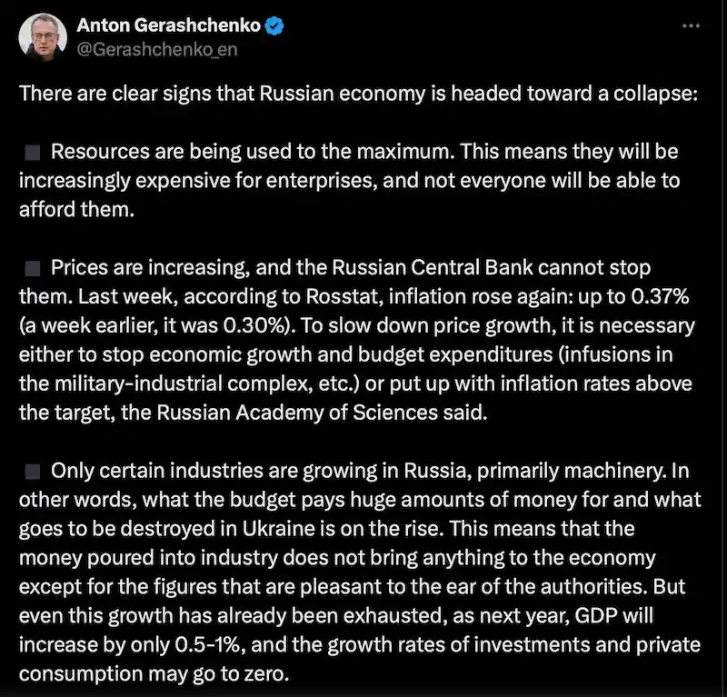 The Russian Economy Faces Serious Challenges