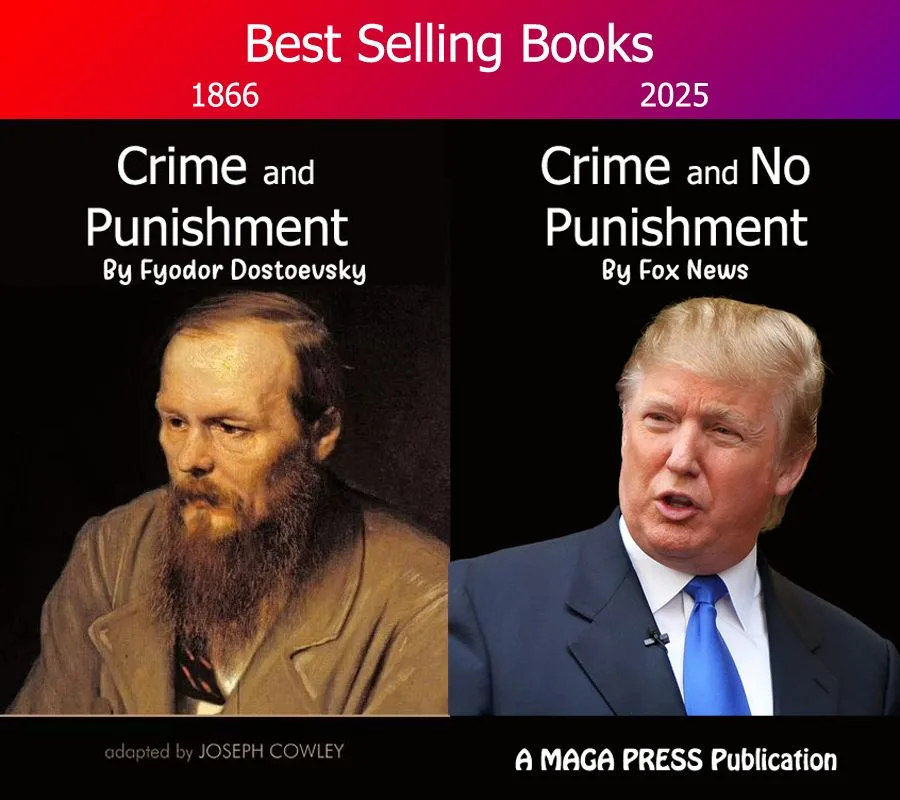 The image displays two side-by-side book covers under a 'Best Selling Books' header comparing 1866 and 2025. The left cover…