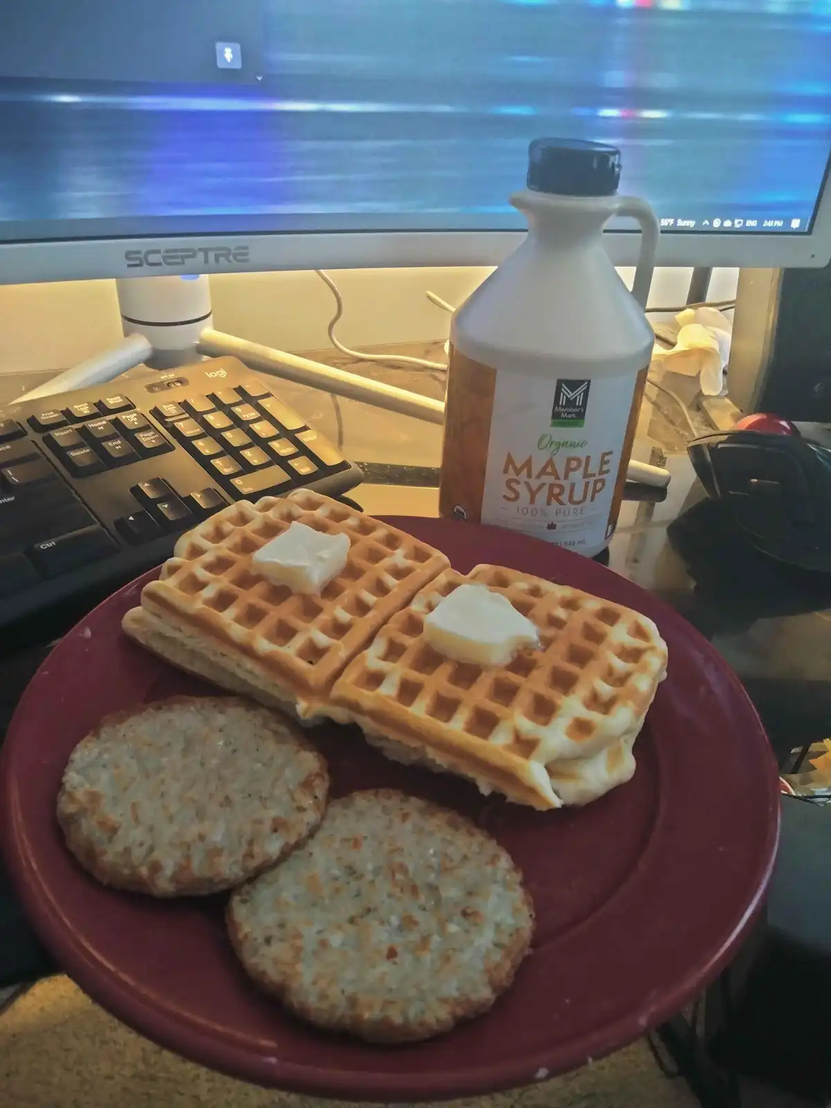 Delicious Homemade Waffles for Our Christmas Feast