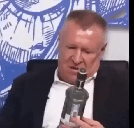 A six-panel image shows a man holding a vodka bottle and a woman questioning why cigarettes have "smoking kills" warnings…