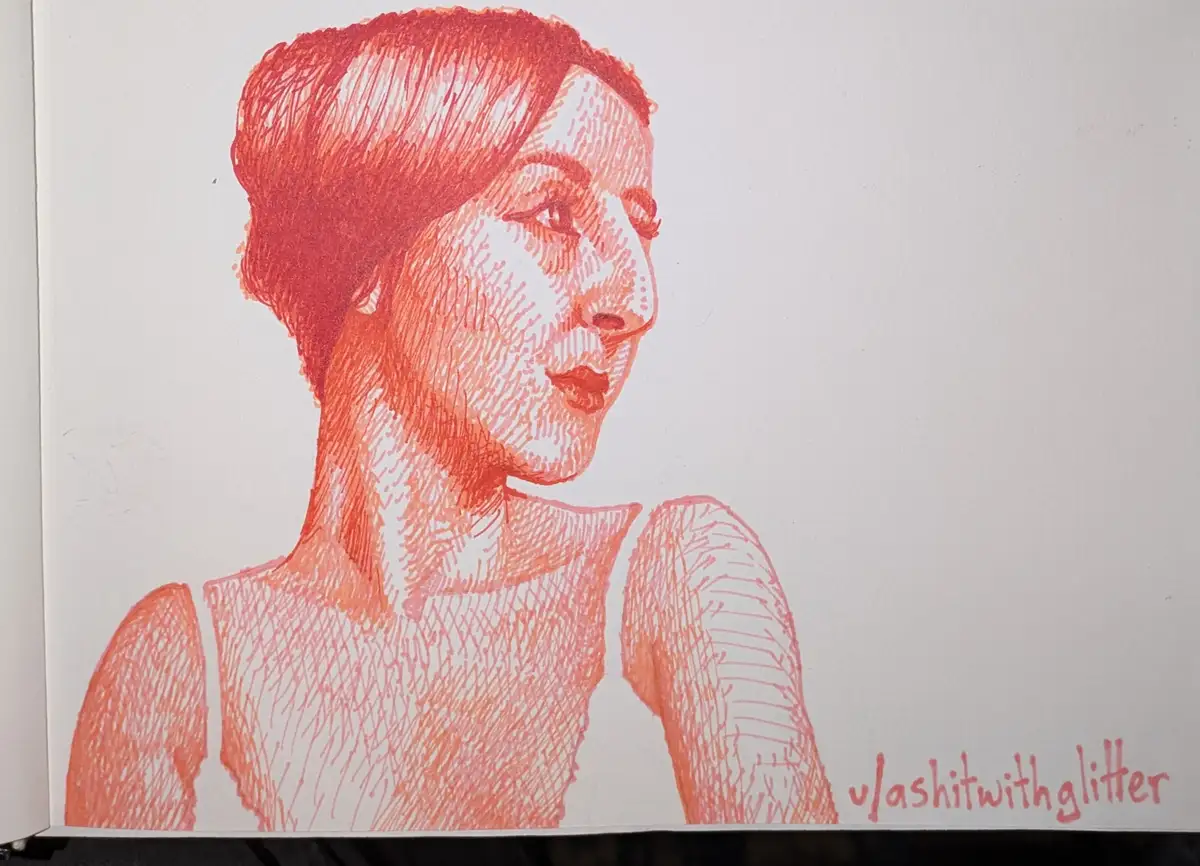A unique portrait that captures the essence of Reddit