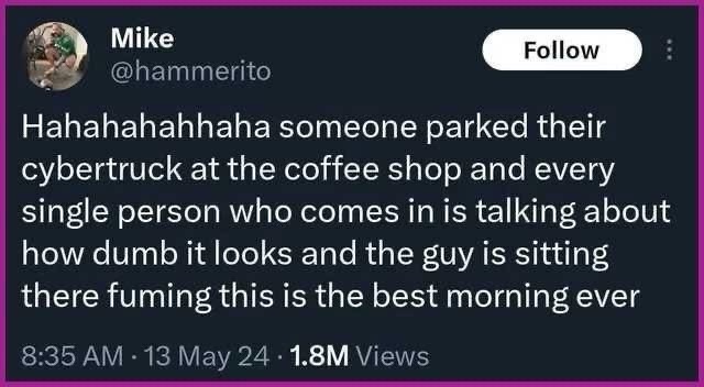 A screenshot of a Twitter post by user Mike (@hammerito) shows a dark-themed interface with a circular profile picture, a…