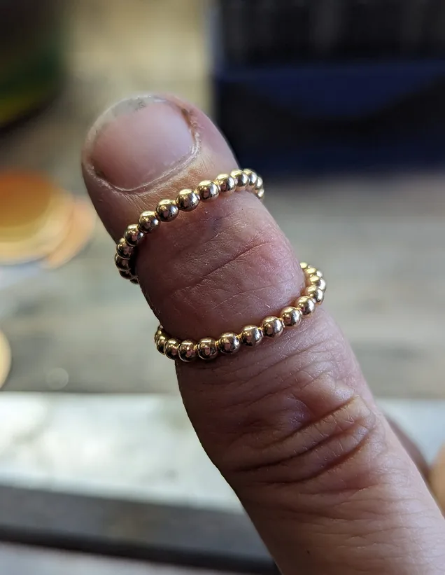Sometimes being a silver and goldsmith pays off—made myself a splint for my aching fingers!