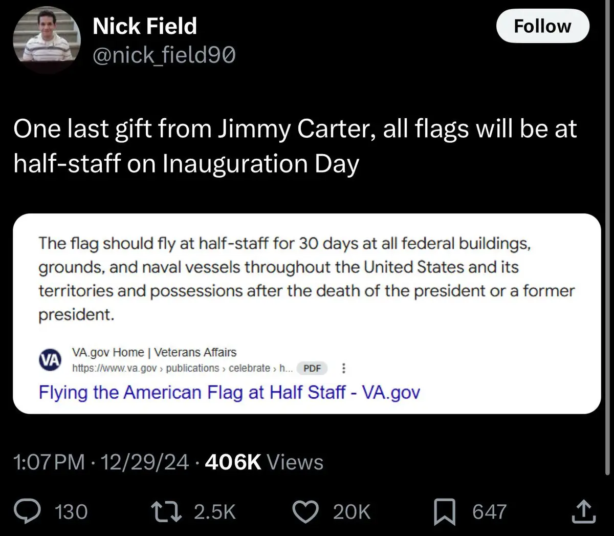 A Final Gift from Jimmy Carter: A Touch of Nostalgia