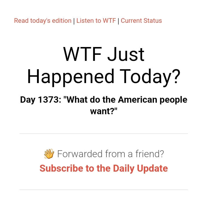 What Just Happened Today? Day 1373 of Chaos