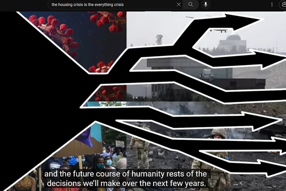 A collage of four dramatic images — red coronavirus particles, a military base with an aircraft, a protest crowd, and…