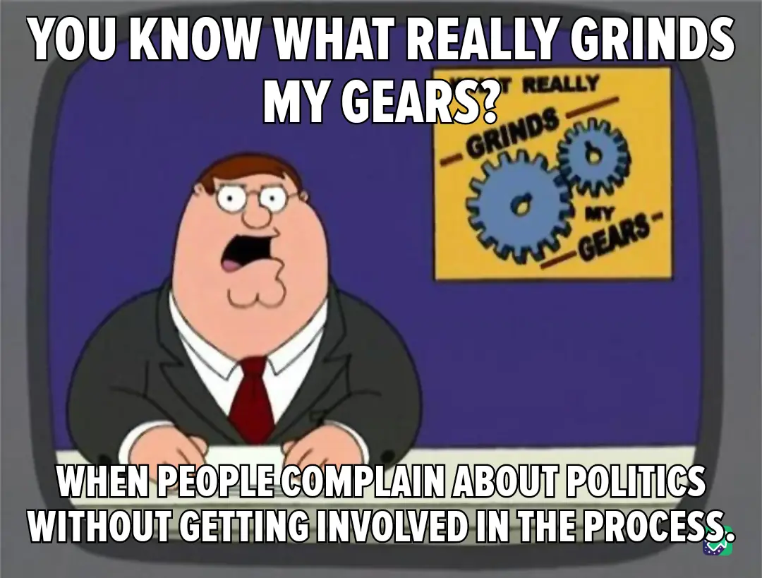 An animated image of Peter Griffin from Family Guy, looking angry and frustrated while sitting at a desk. Behind him is a…