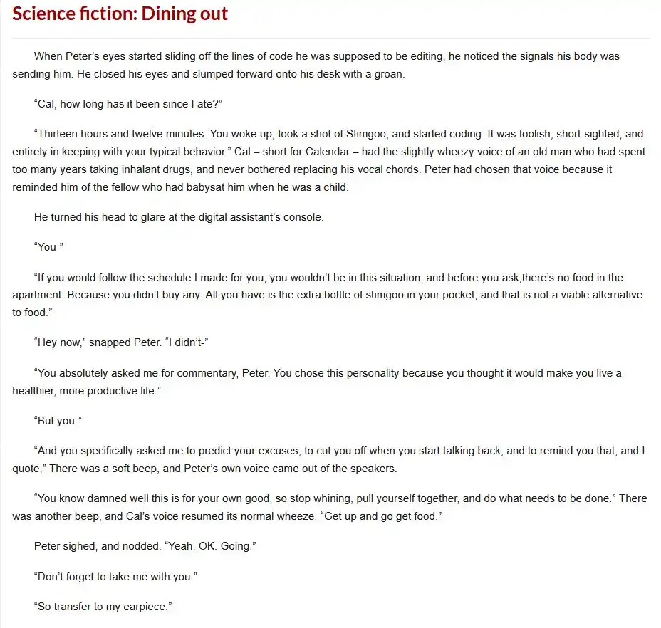 A Sci-Fi Adventure: Dining Out in the Future