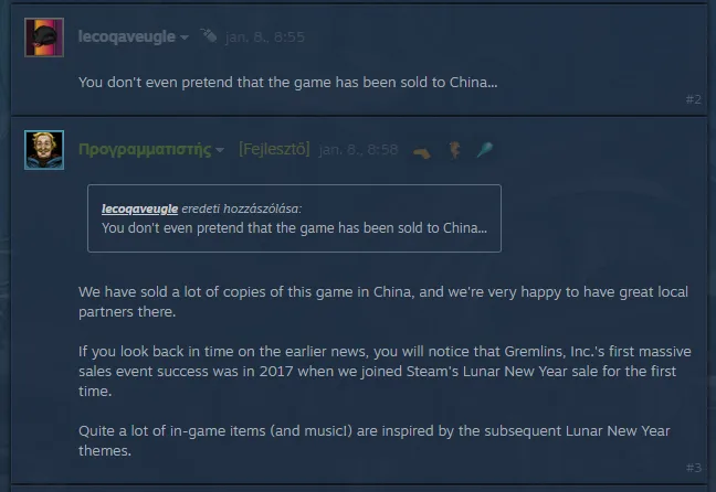 Sergei Klimov, the mind behind Gremlins, Inc., refuses to speak out against China's human rights violations due to his reliance on Chinese sales.