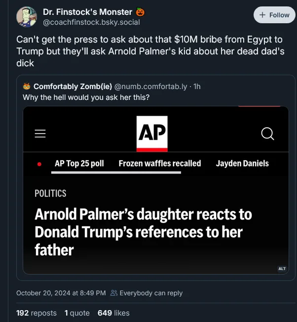 That's a valid point you made