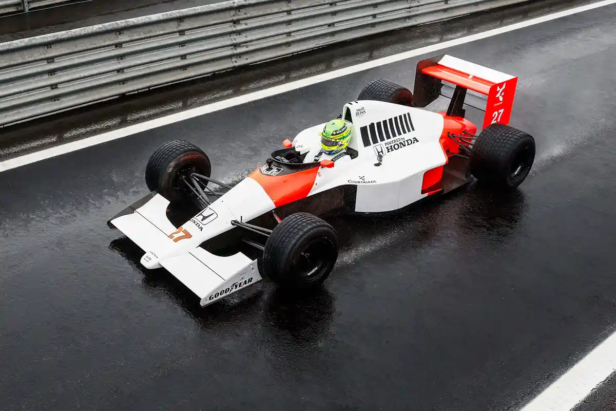 Lewis Hamilton Takes the Wheel of Senna's Iconic 1990 McLaren!