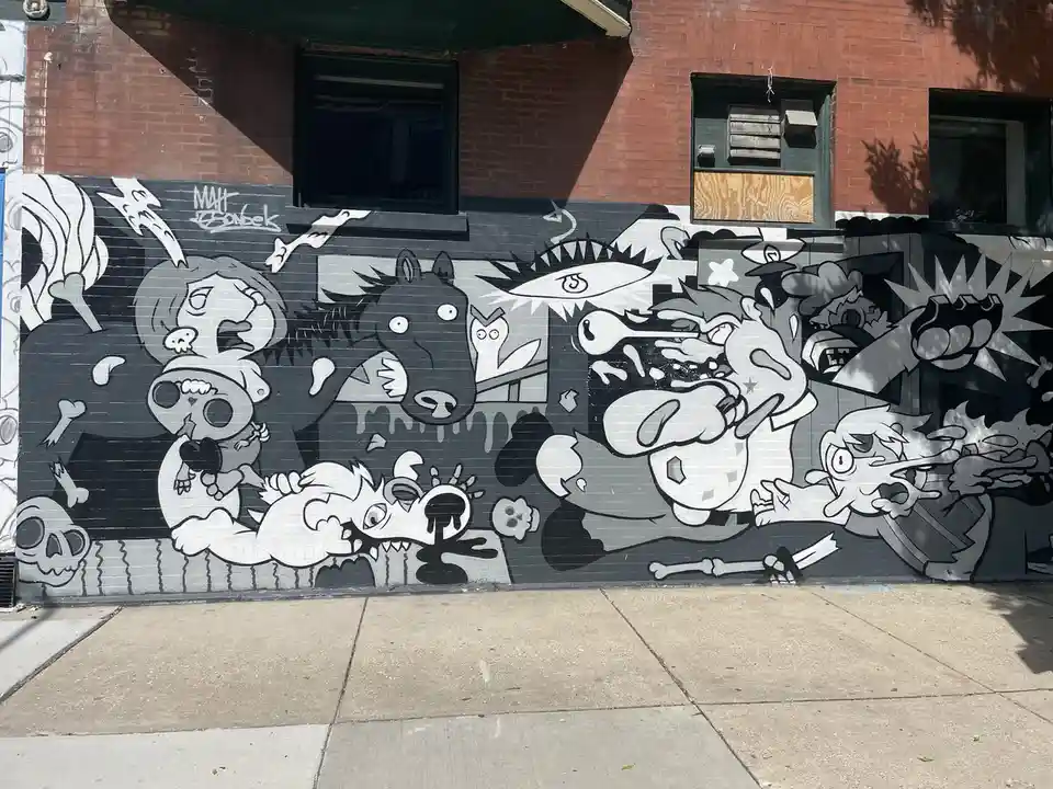 A Cartoon Twist on Guernica