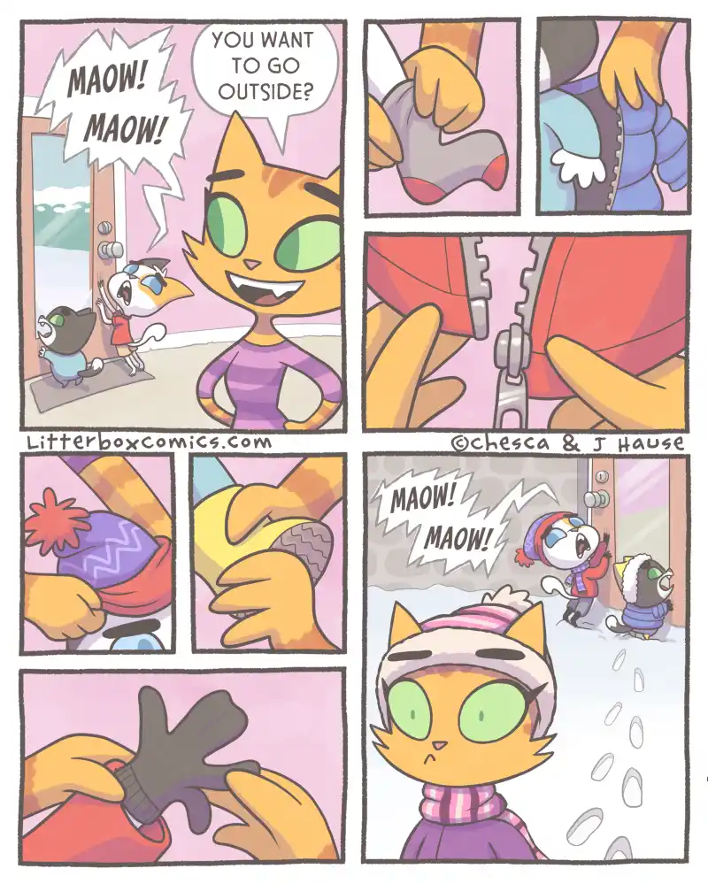 Celebrate Snow Caturday with This Adorable OC!