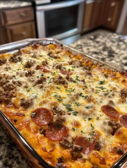Delicious Keto Pizza Casserole Recipe