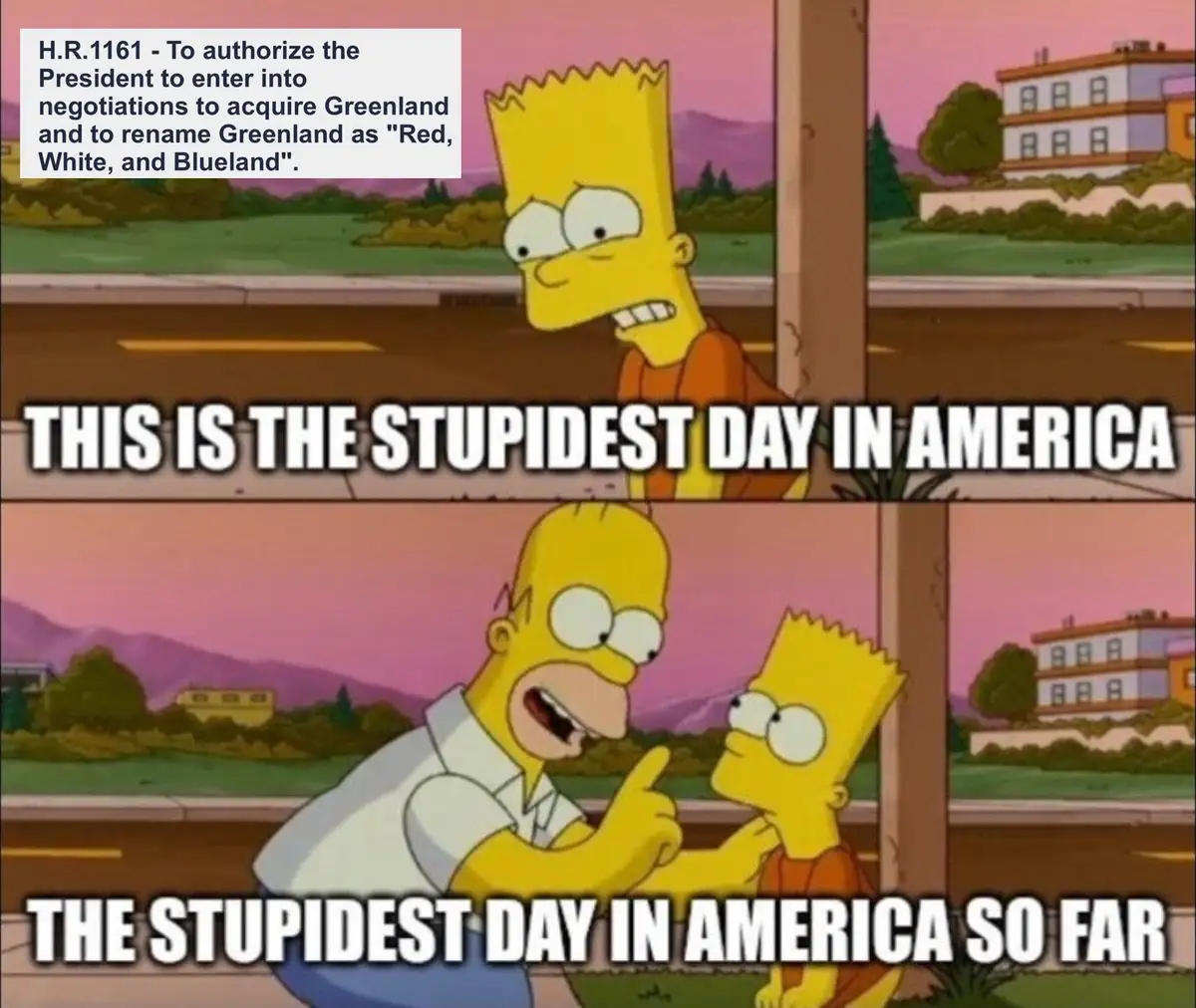 The image is a two-panel meme featuring Bart Simpson and his father Homer. In the top panel, Bart looks shocked as text…