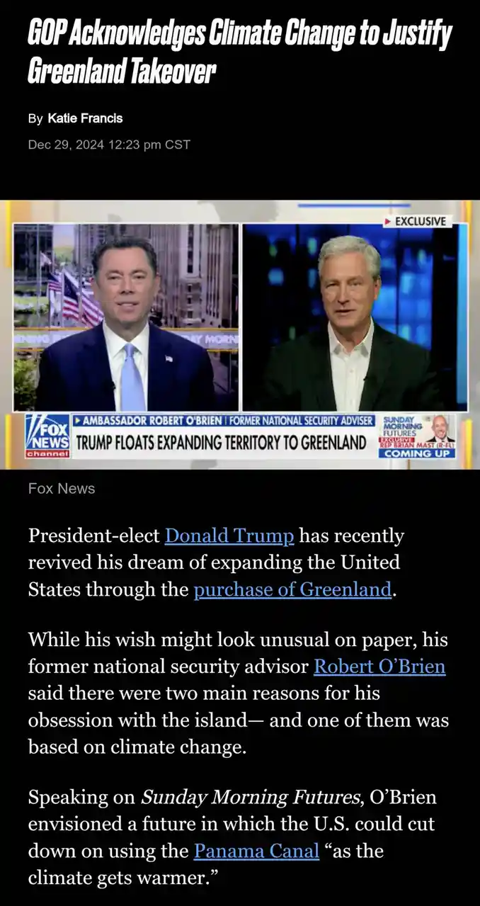 Is Trump really considering buying Greenland due to climate change?