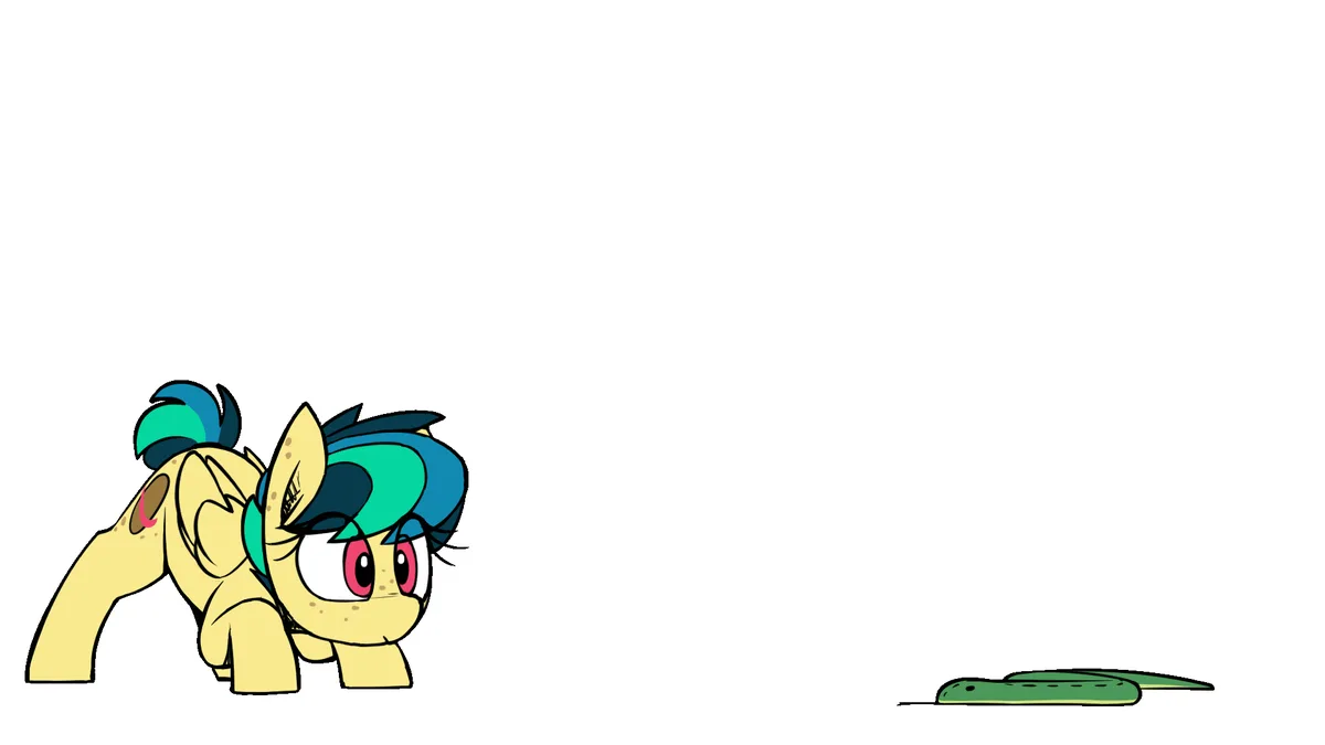 A four-panel comic strip featuring the cartoon pony character 'Scootaloo' from My Little Pony. In the first three panels…