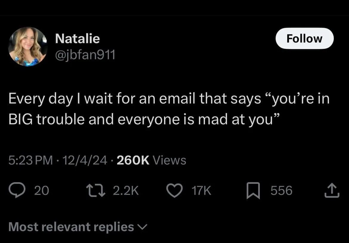 And the email will be signed off by Jesus
