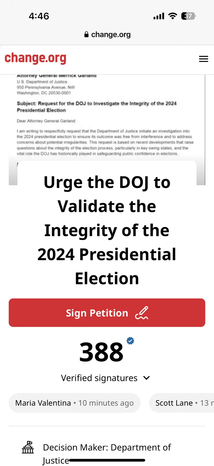 There's still a glimmer of hope! Let's do everything we can to ensure the integrity of the 2024 presidential election.