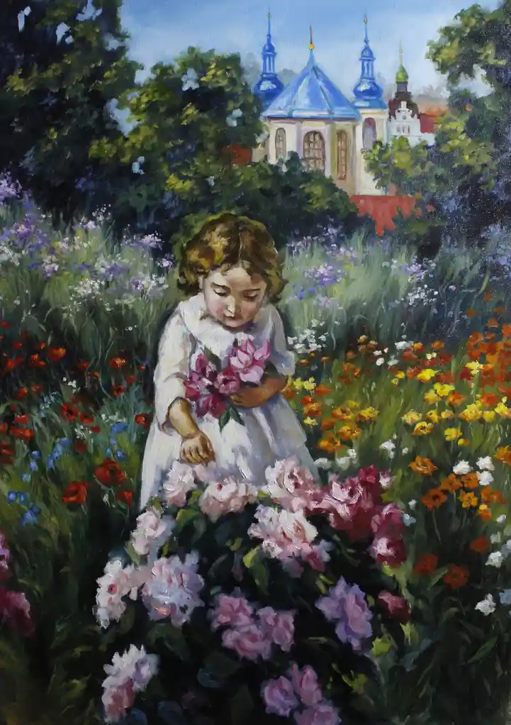 Capturing Nature: My Oil Painting in the Garden