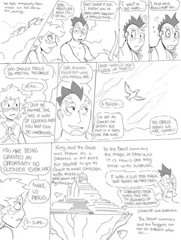 A black-and-white comic strip featuring characters from 'The Legend of the Dragon' discussing a past romantic encounter, an…