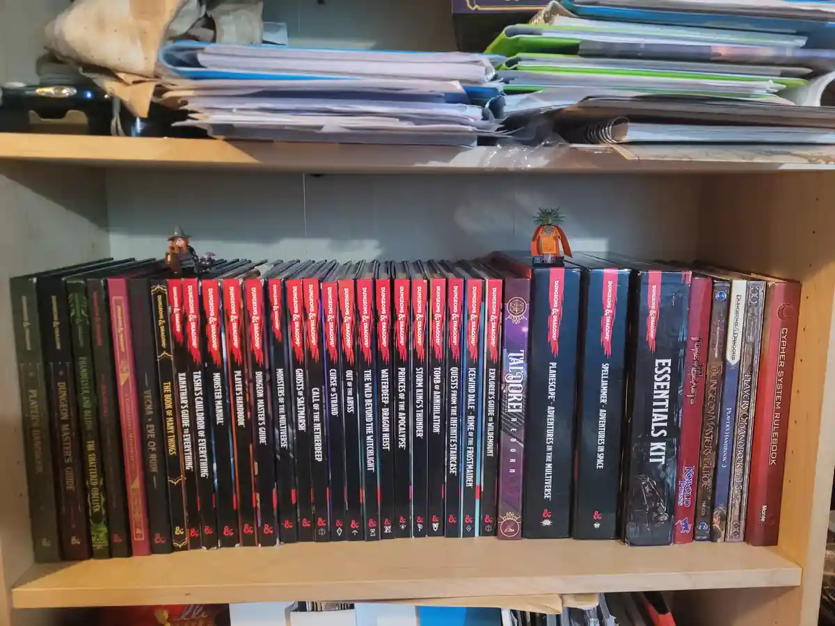 The Ultimate Dungeons and Dragons Shelf Setup