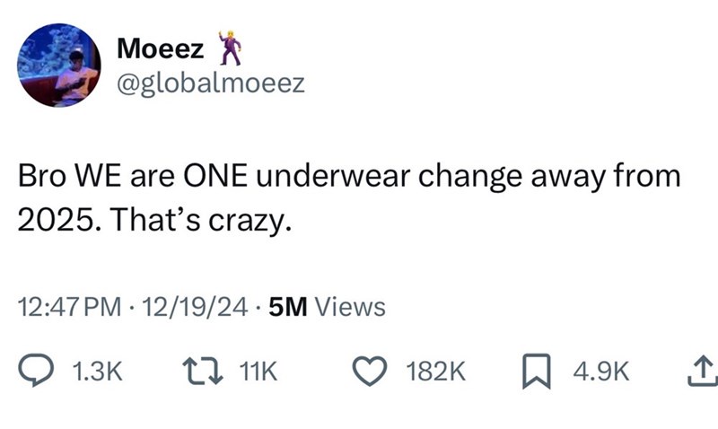 A screenshot of a tweet from user Moez (@globalmoez) showing a profile picture of a person in a red chair. The tweet text…