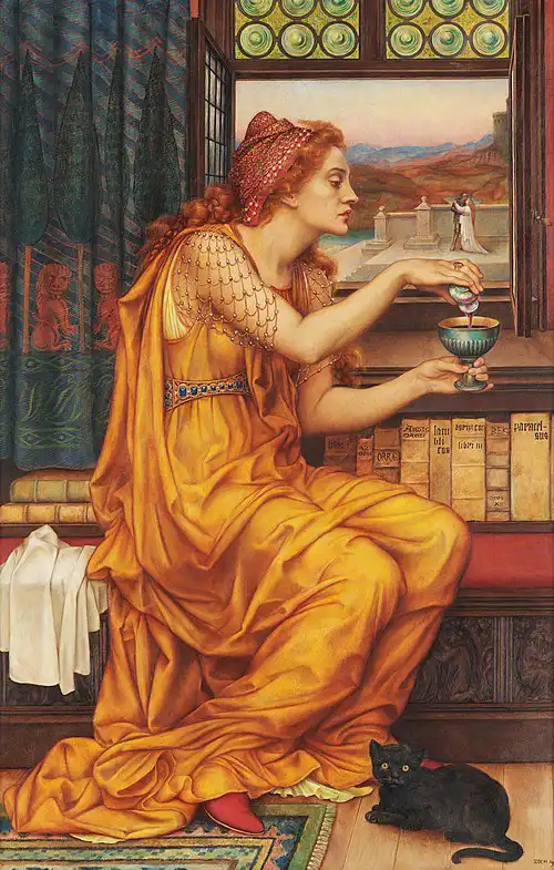The Enchanting Love Potion by Evelyn De Morgan, 1903
