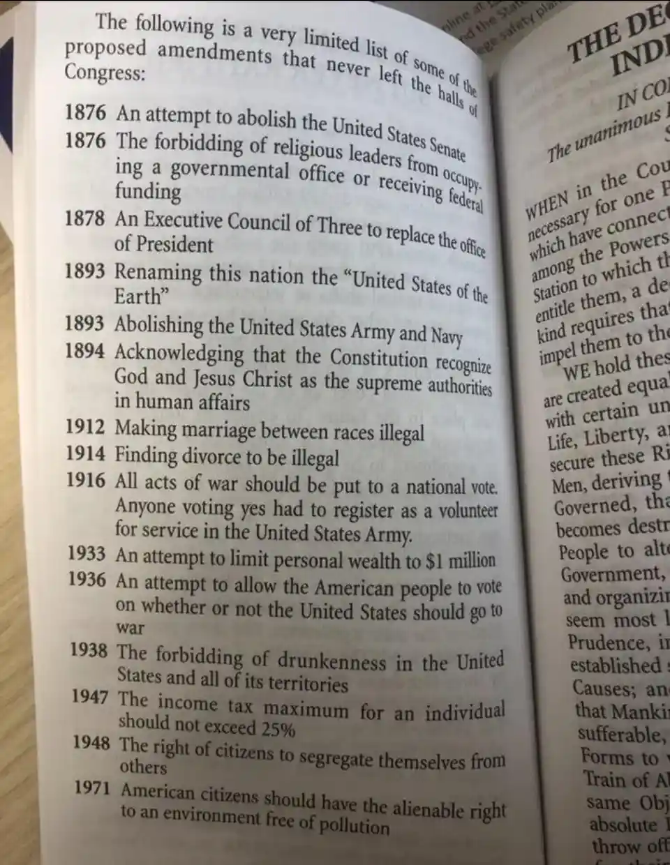 A look at the proposed amendments that thankfully never passed