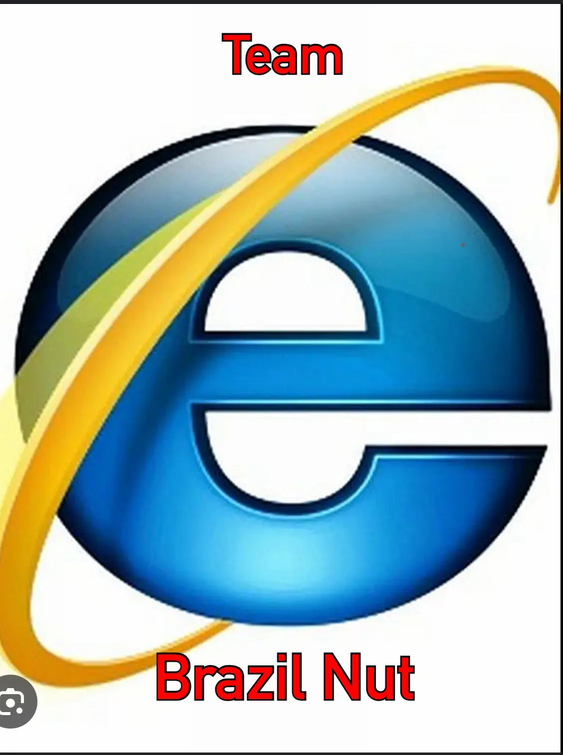 The image displays the iconic blue and yellow logo of Internet Explorer, with the word 'Team' in red text positioned above…