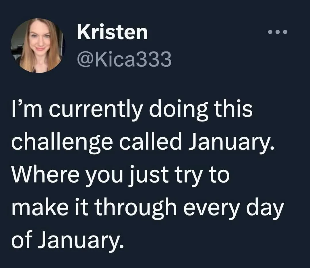 A screenshot of a tweet from user Kristen (@Kica333) with a profile picture of a smiling woman. The tweet text humorously…