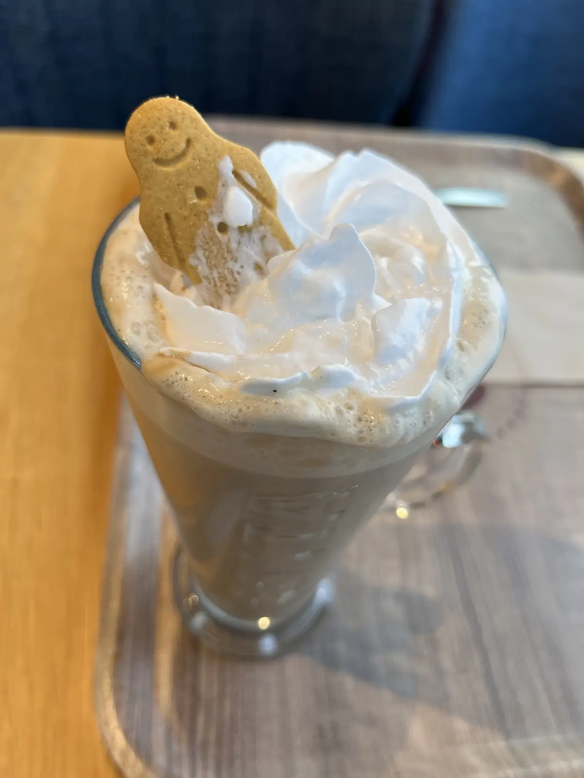 Indulging in a cozy gingerbread latte
