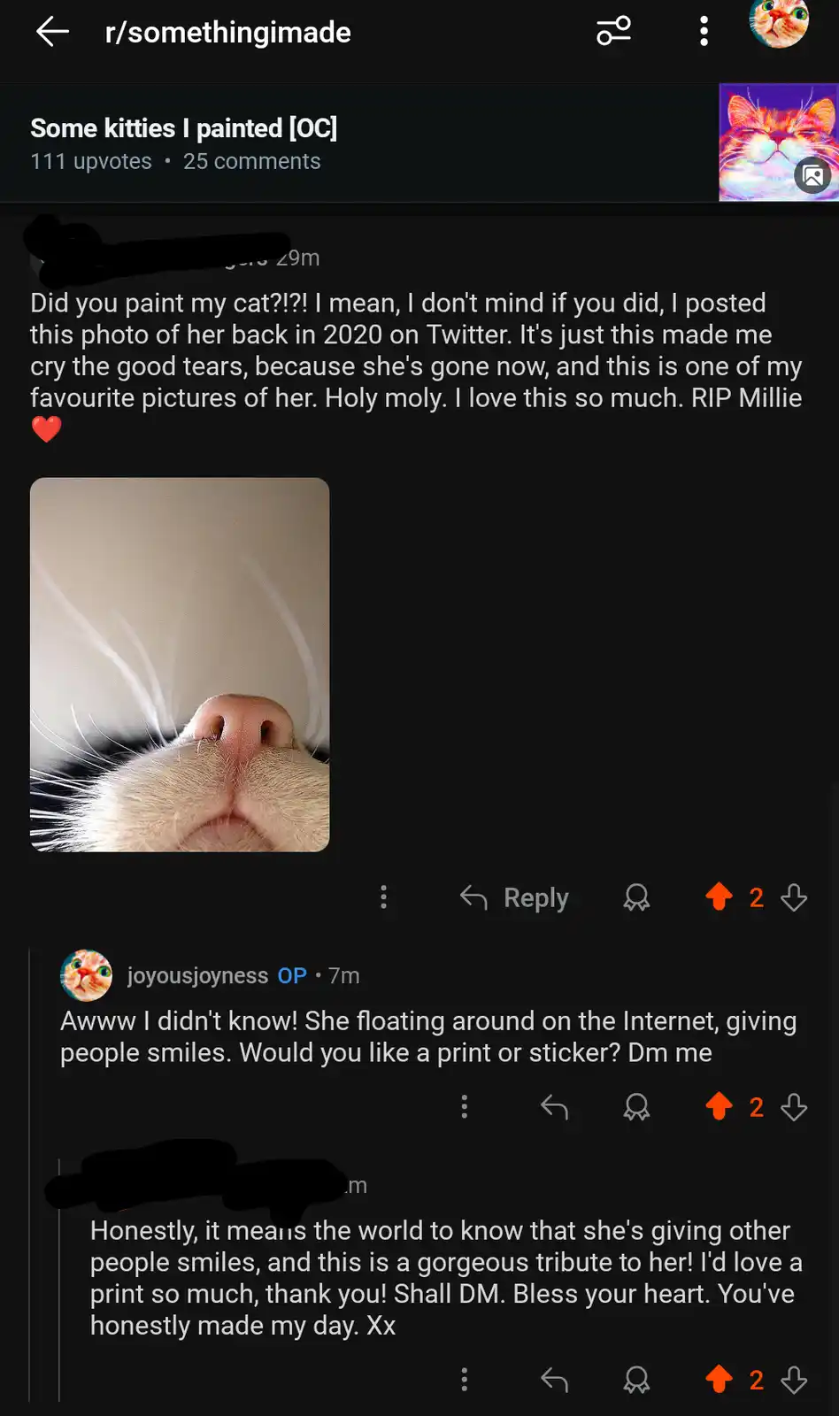 Serendipity Strikes: I Painted a Random Kitty and Her Owner Found Me! Sending a Free Copy!
