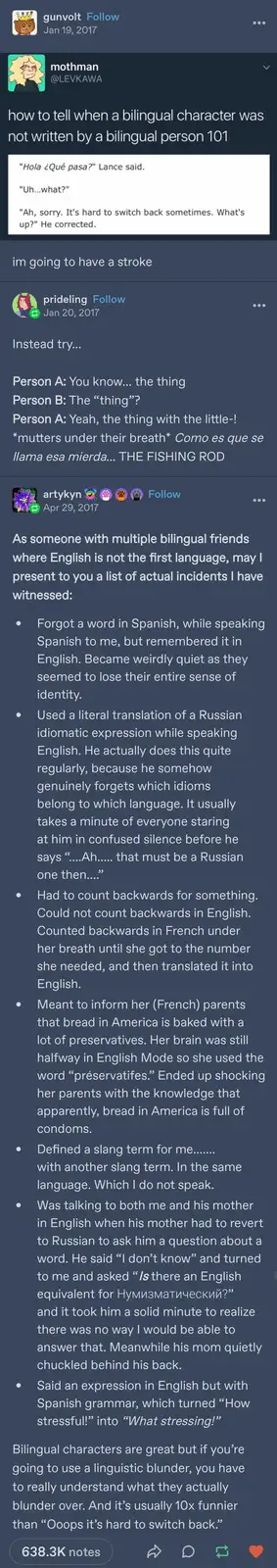 Bilingual Characters and Hilarious Linguistic Mishaps