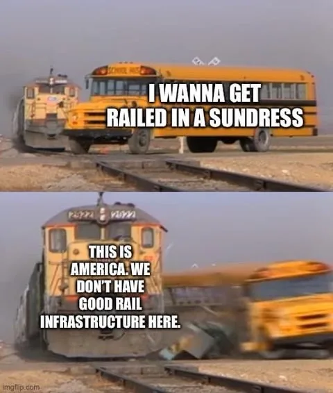 Two-panel image shows a yellow school bus on train tracks. In the top panel, the bus is stationary as a train approaches…