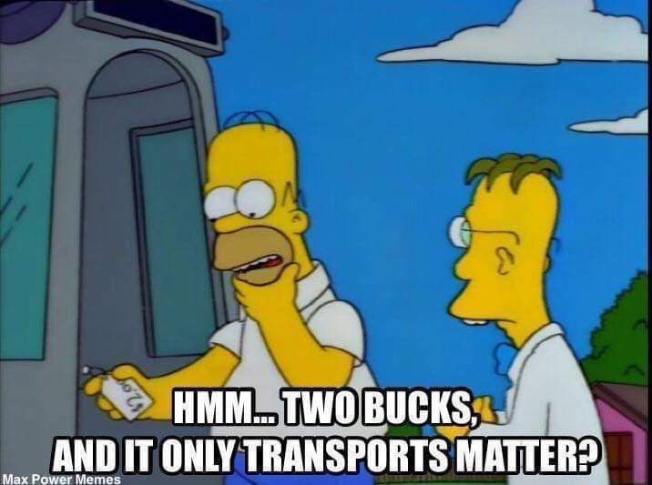 Homer Simpson stands in front of a bus stop holding a ticket, looking confused and thoughtful, while another character…