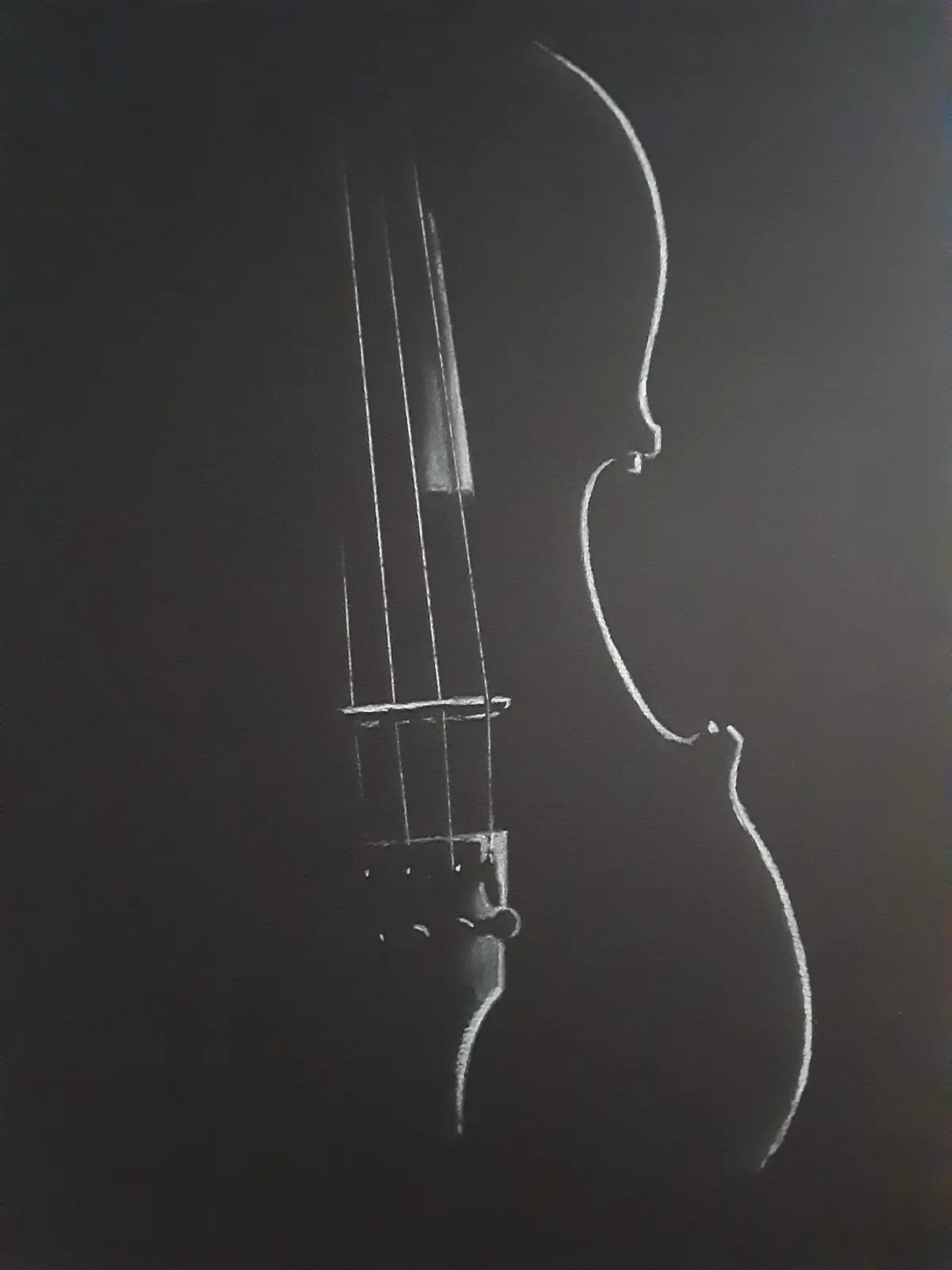 A Beautiful Pastel Representation of a String Instrument