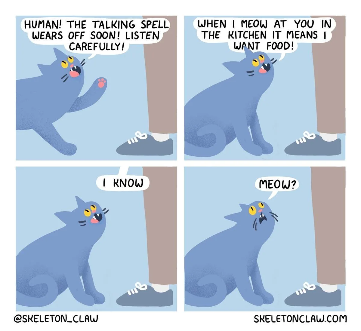 If Only My Cats Could Understand English for Just a Few Minutes