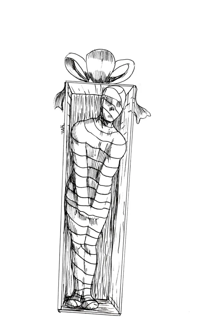 Daily Sketch: A Cozy Wrapped Moment