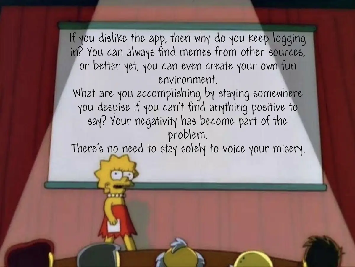 A still from The Simpsons shows Lisa Simpson standing at a podium in front of a whiteboard, delivering a lecture to an…