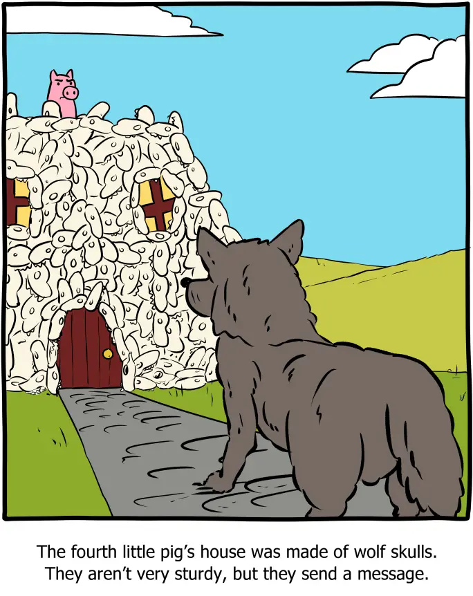 The Big Bad Wolf has truly left the building, taking his cheesy horn with him. He vanished without a trace, not making it to Heaven, but rather the other place.