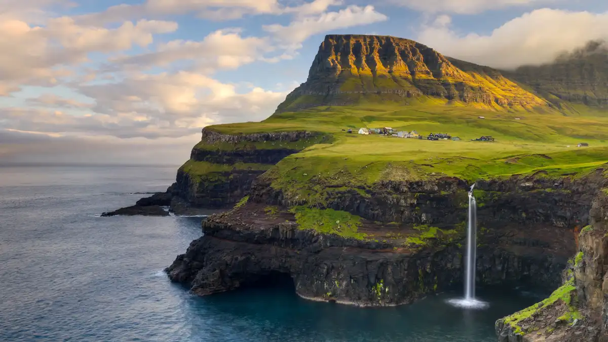 In the remote Faroe Islands village of GÃÂ¡sadalur, breathtaking views are offset by high cliffs and treacherous coastline…