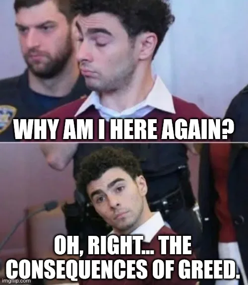 The image is a two-panel meme featuring a man in a maroon sweater and white collared shirt. In the top panel, he has a…