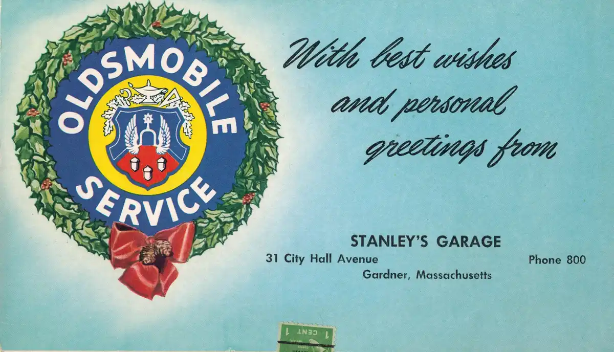 A Nostalgic Christmas Card from Vintage Oldsmobile Service