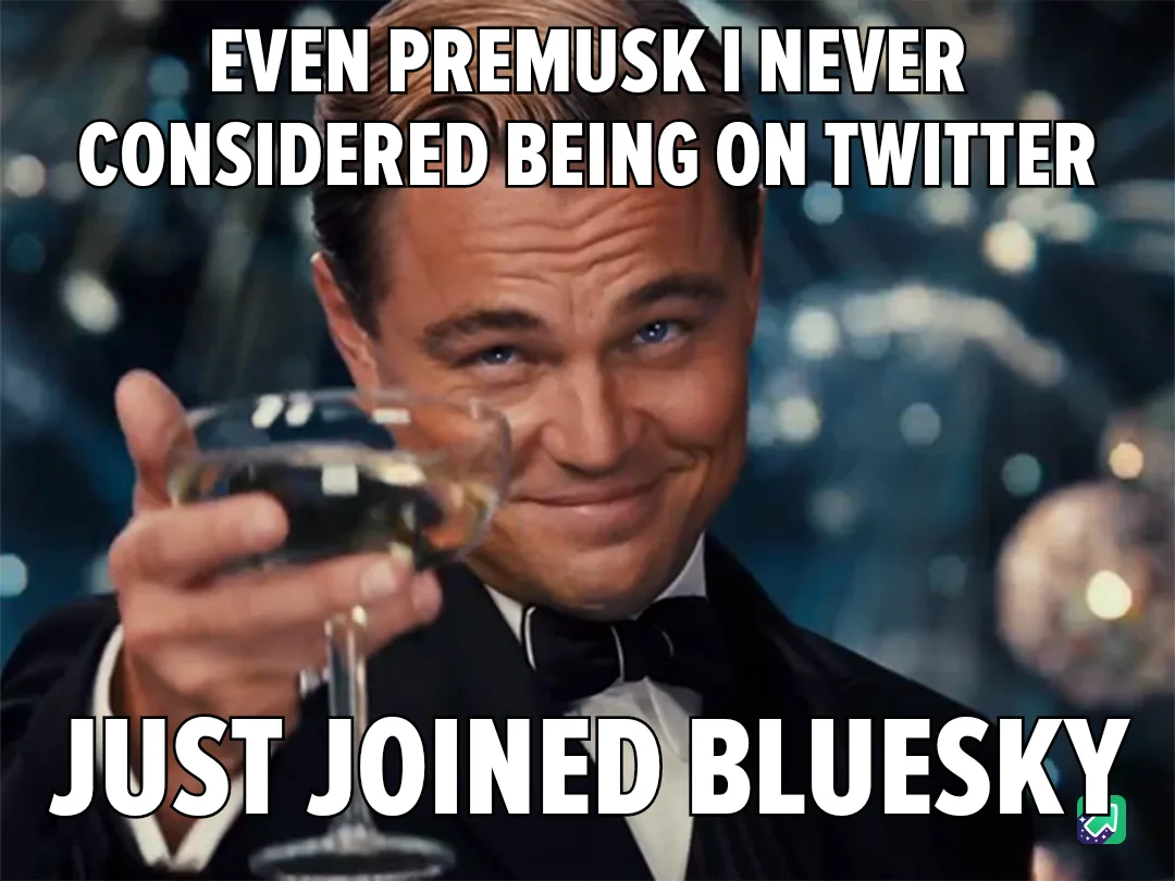 A man in a tuxedo holding a champagne glass smiles smugly at the camera. White bold text overlays the image, reading 'EVEN…