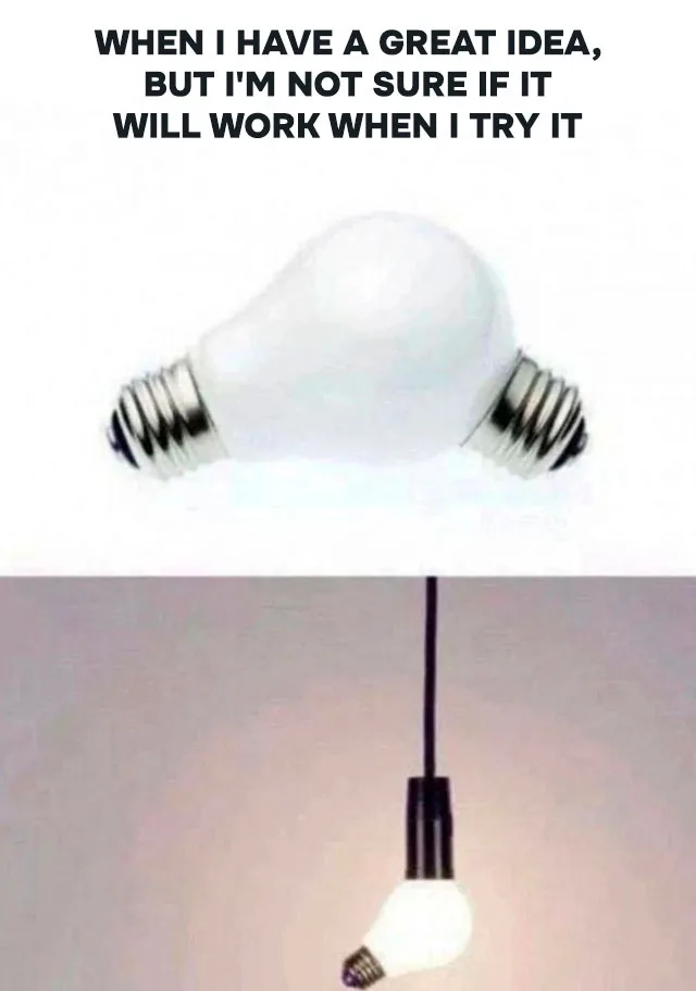 The image shows a light bulb with two screw bases, one at the top and one at the bottom, suspended by a wire. The top half…
