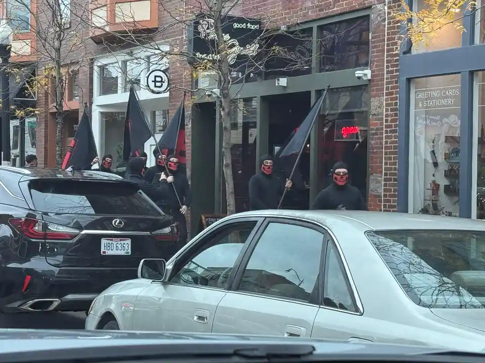 Trump supporters gather for a march in Ohio today